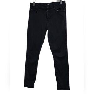 MOTHER The Looker Crop Black Jeans Sz 28 High Rise Skinny Ankle Stretch